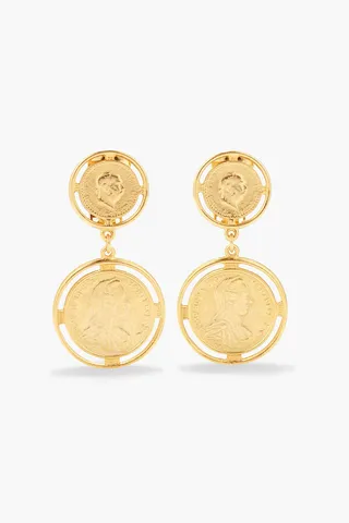 24-Karat Gold-Plated Clip Earrings