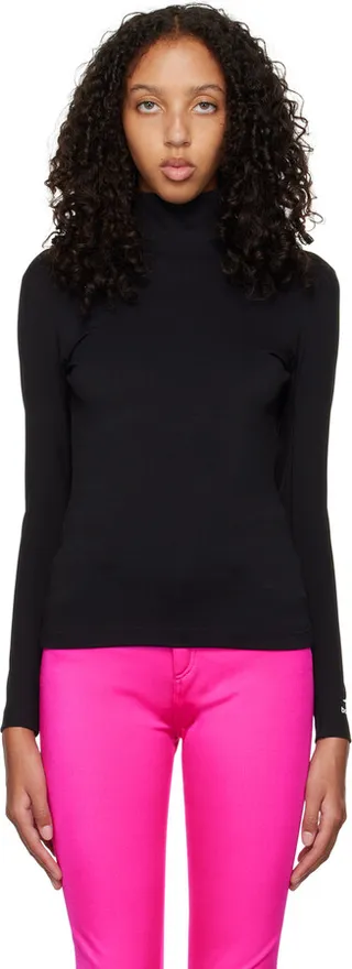 Balenciaga Black 3B Sports Icon Turtleneck