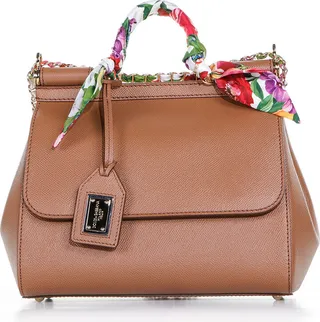 Medium Sicily Bag And Patterned Scarf