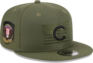 Men's New Era Green Chicago Cubs 2023 Armed Forces Day 9FIFTY Snapback Adjustable Hat