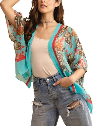 Saachi Brielle Printed Short Poncho