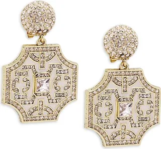 Yes Rhinestone & Crystal Drop Earrings