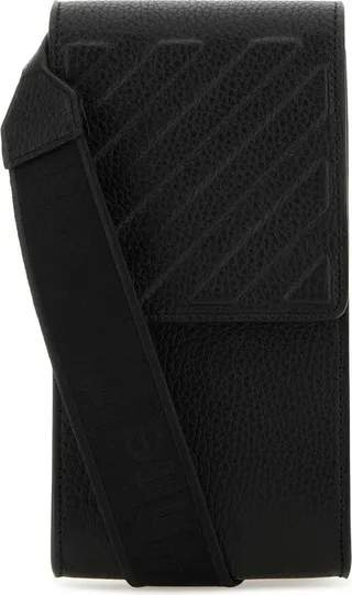Off-White Logo Printed Foldover Top Phone Holder