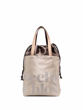 Logo-Print Panelled Tote Bag