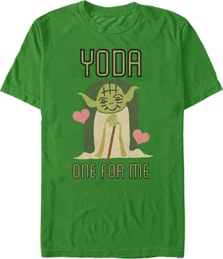 Men's Star Wars Valentine's Day Yoda One for Me T-Shirt - Kelly Green - Small