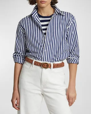 Relaxed-Fit Striped Cotton Shirt
