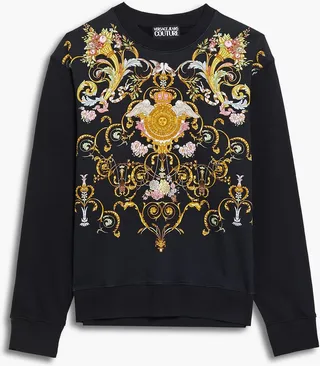 Printed French cotton-terry sweatshirt