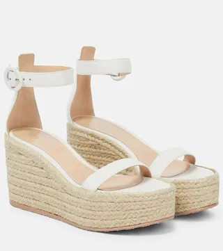 Portofino leather espadrille wedges