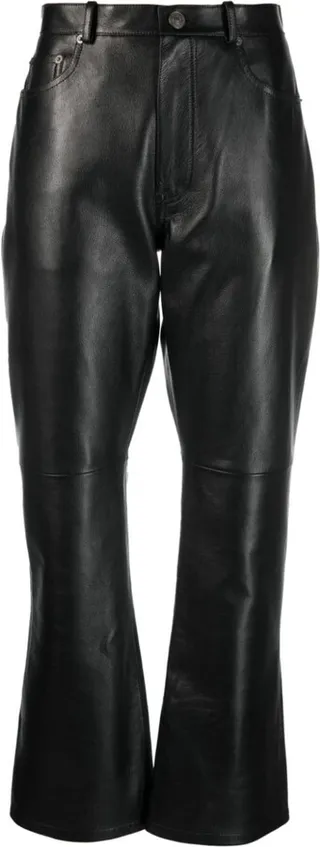 High Waist Leather Trousers