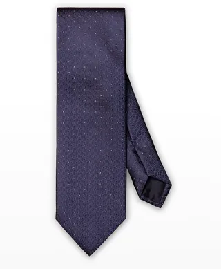 Men's Pin-Dot Silk Wedding Tie
