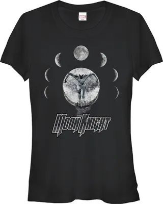Junior's Marvel Moon Knight Lunar Cycle T-Shirt - Black - Small