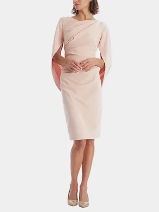 Draped Back Long Sleeve Dress