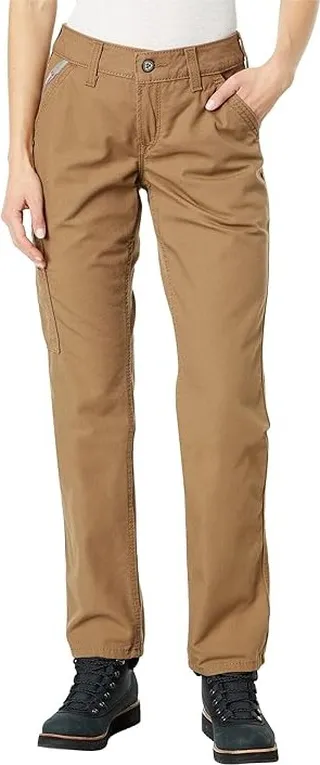Ariat FR Stretch Duralight Canvas Stackable Straight Leg Pants (Field Khaki) Women's Casual Pants