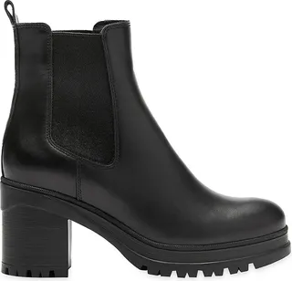 Paxton Lug-Sole Leather Chelsea Booties