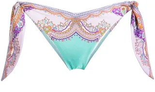 Paisley-Print Tie-Detail Bikini Bottoms