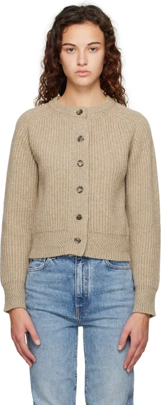 KHAITE Tan Michaela Cardigan