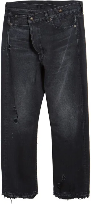 Crossover Ripped Ankle Jeans