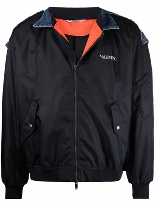 Logo-Print Bomber Jacket