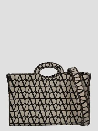 Valentino Garavani Le Troisième Toile Iconographe canvas shopping bag.