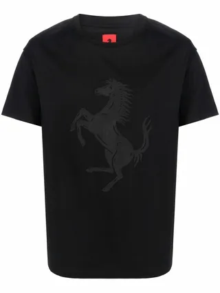 logo-print organic cotton T-shirt