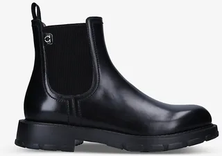 Mens Black Santo Leather Chelsea Boots
