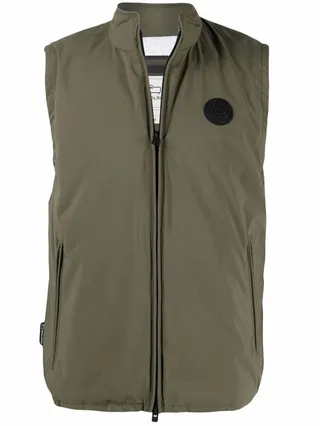 Padded Logo-Patch Gilet