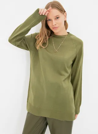 Crew Neck Knitted Sweater