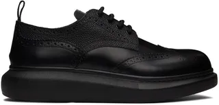 Alexander McQueen Black Hybrid Lace-Up Brogues