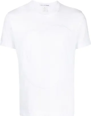 embossed-detail cotton T-shirt