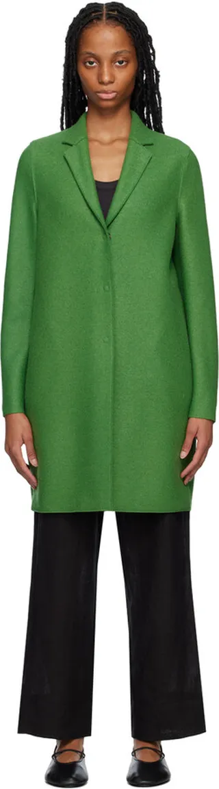 Harris Wharf London Green Cocoon Coat