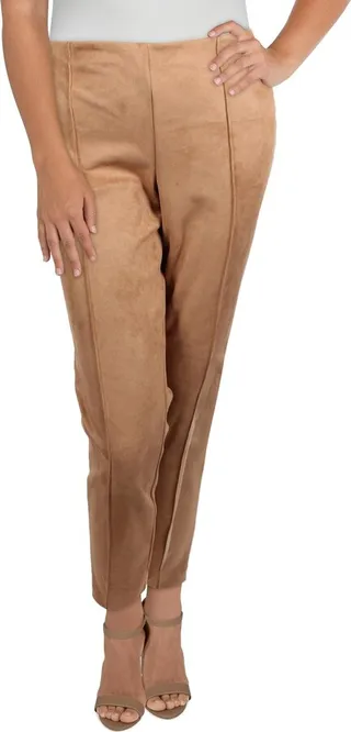 Hollywood Womens Faux Suede Slim Skinny Pants