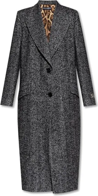 Dolce & Gabbana Oversize Herringbone Coat