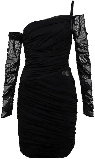 Ruched off-shoulder minidress