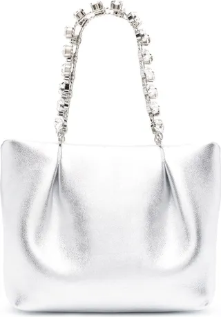 Silver Galactic Crystal Leather Mini Bag
