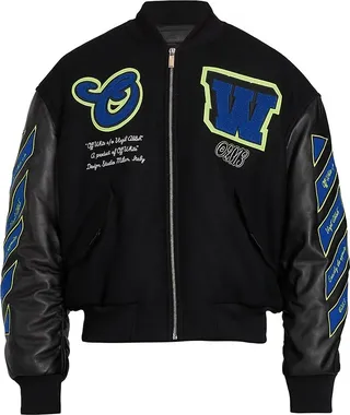 Varsity Hammer Leather Bomber Jacket