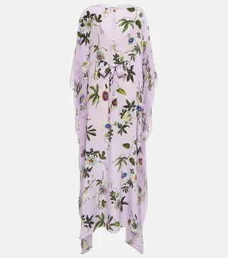 Floral silk gown