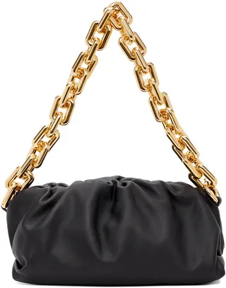 Bottega Veneta Black 'The Chain Pouch' Clutch
