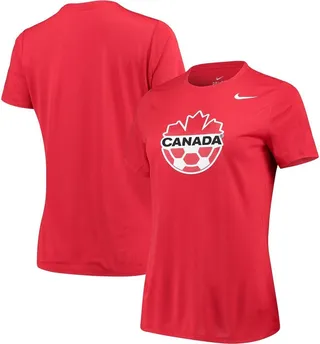 Women's Nike Red Canada National Team Federation Crest Legend Performance T-Shirt