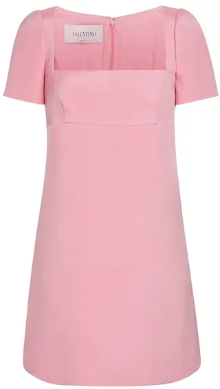 Wool and silk-blend minidress