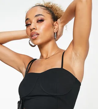 ASYOU corset cami top in black