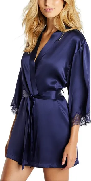 Journelle Charlotte Silk Short Robe