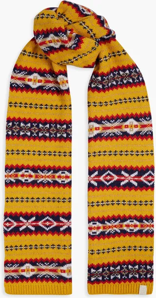 Fair Isle wool scarf