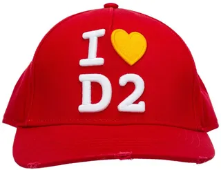 Dsquared2 I Love D2 Embroidered Baseball Cap