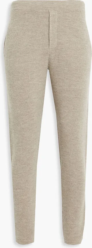 Mélange merino wool sweatpants