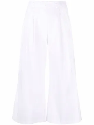 Cropped Wide-Leg Trousers