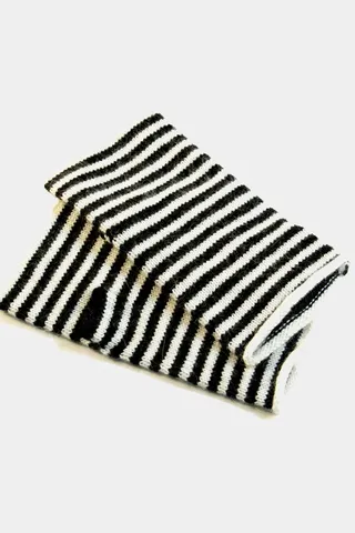 Fingerless Striped Gloves