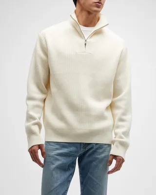 Men's Lamar Paneled Ribbed Wool Sweater
