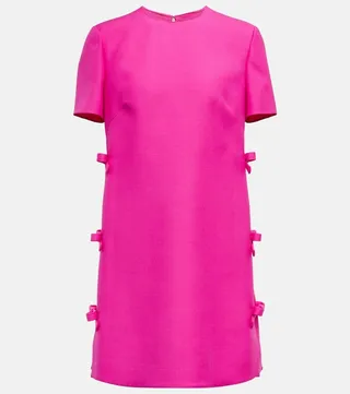Wool and silk crepe minidress