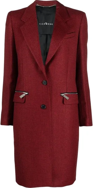 Single-Breasted Zip Detail Coat