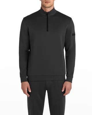 Men's Comfort Quarter Zip Mock Neck Shirt